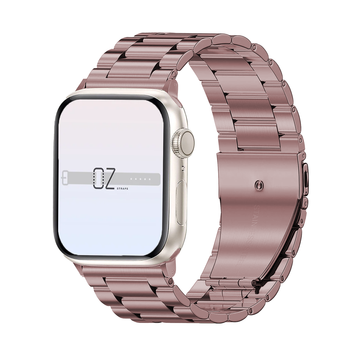 Rose Gold Classic Stainless Steel Apple Watch Band - OzStraps