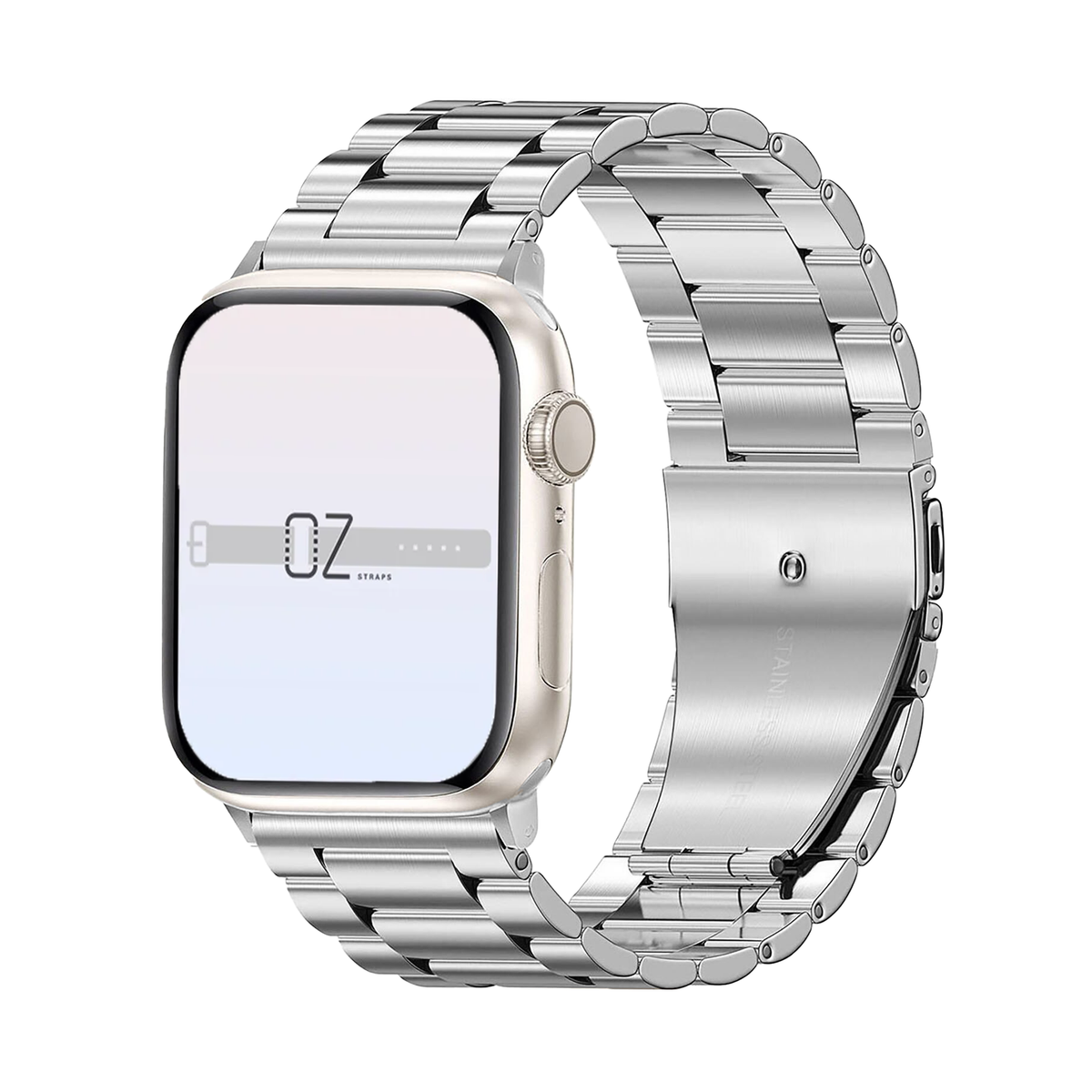 Silver Classic Stainless Steel Apple Watch Band - OzStraps