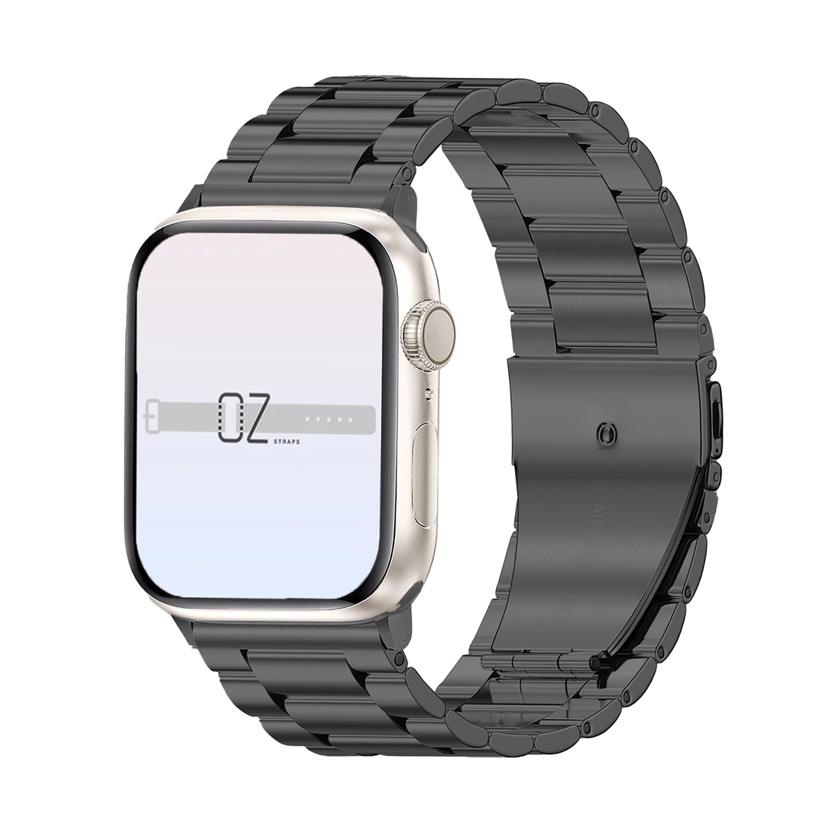 Space Grey Classic Stainless Steel Apple Watch Band - OzStraps