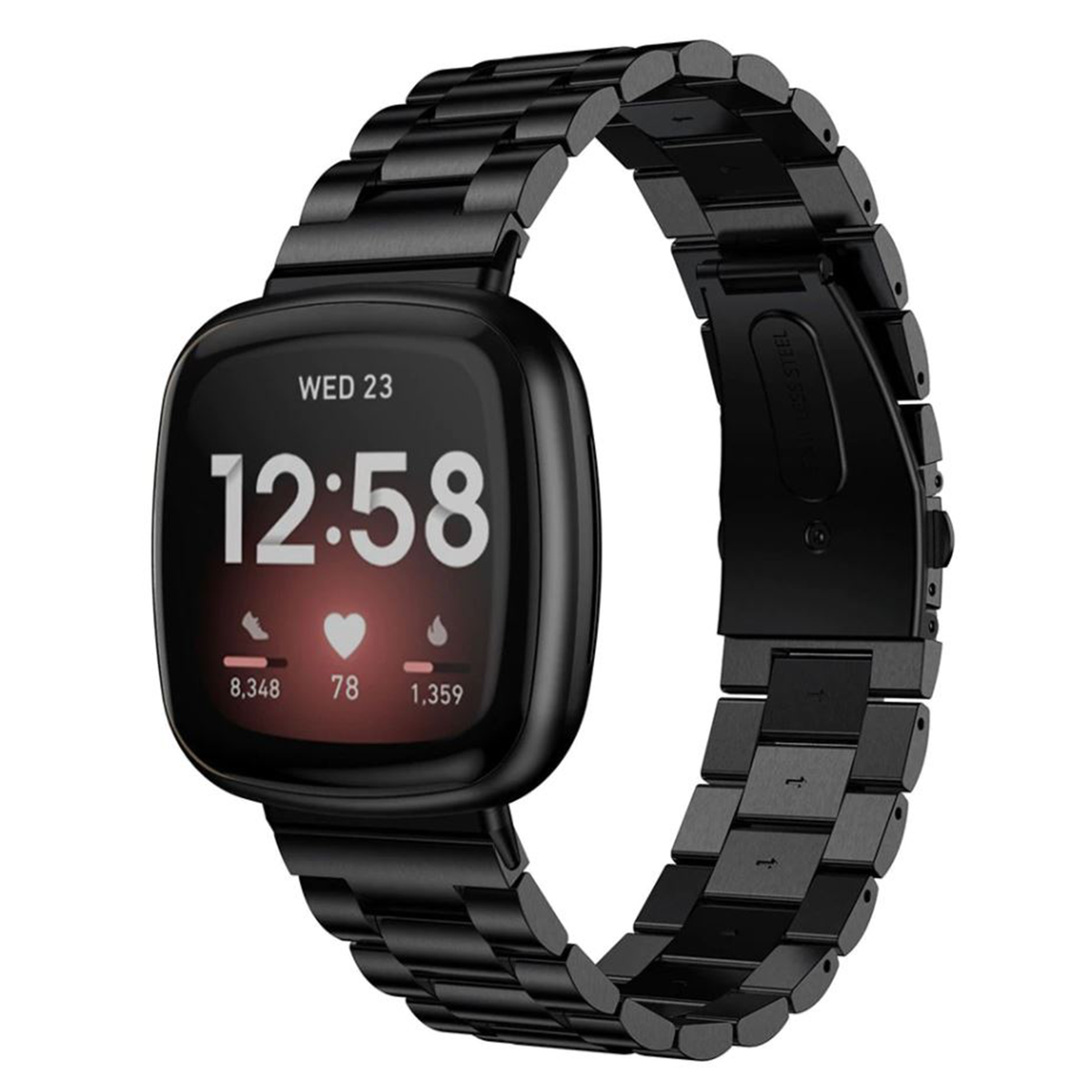Classic Stainless Steel Fitbit Versa Band - OzStraps