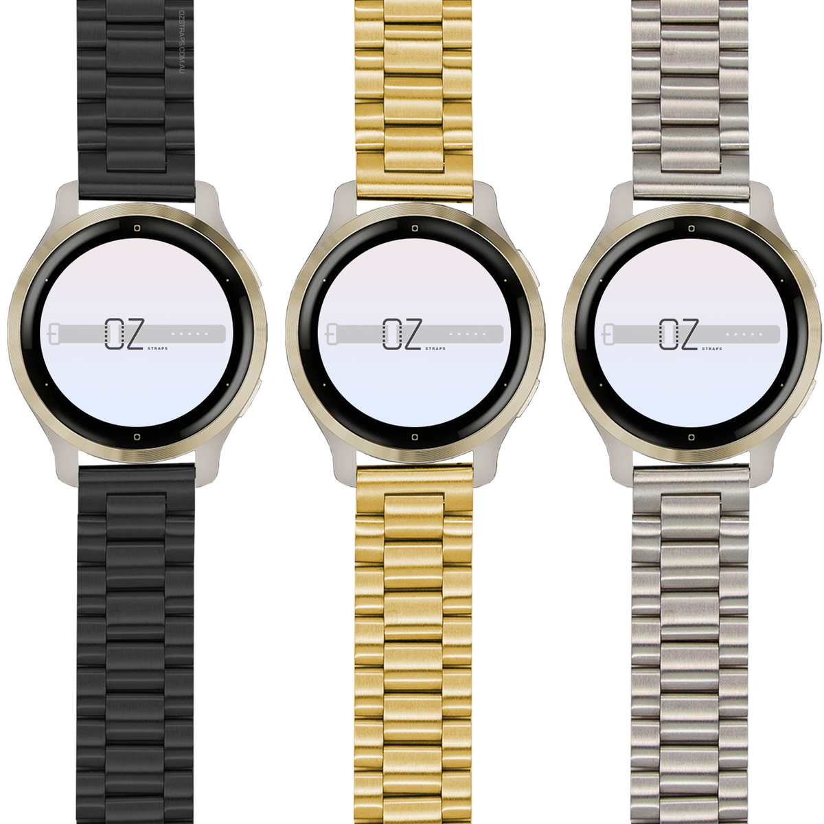 Classic Stainless Steel Garmin Vivoactive 4 / Venu 3 Band - OzStraps