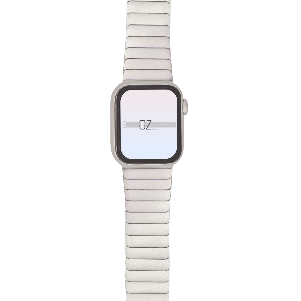 Silver Titanium Ceramic Stainless Steel Apple Watch Band