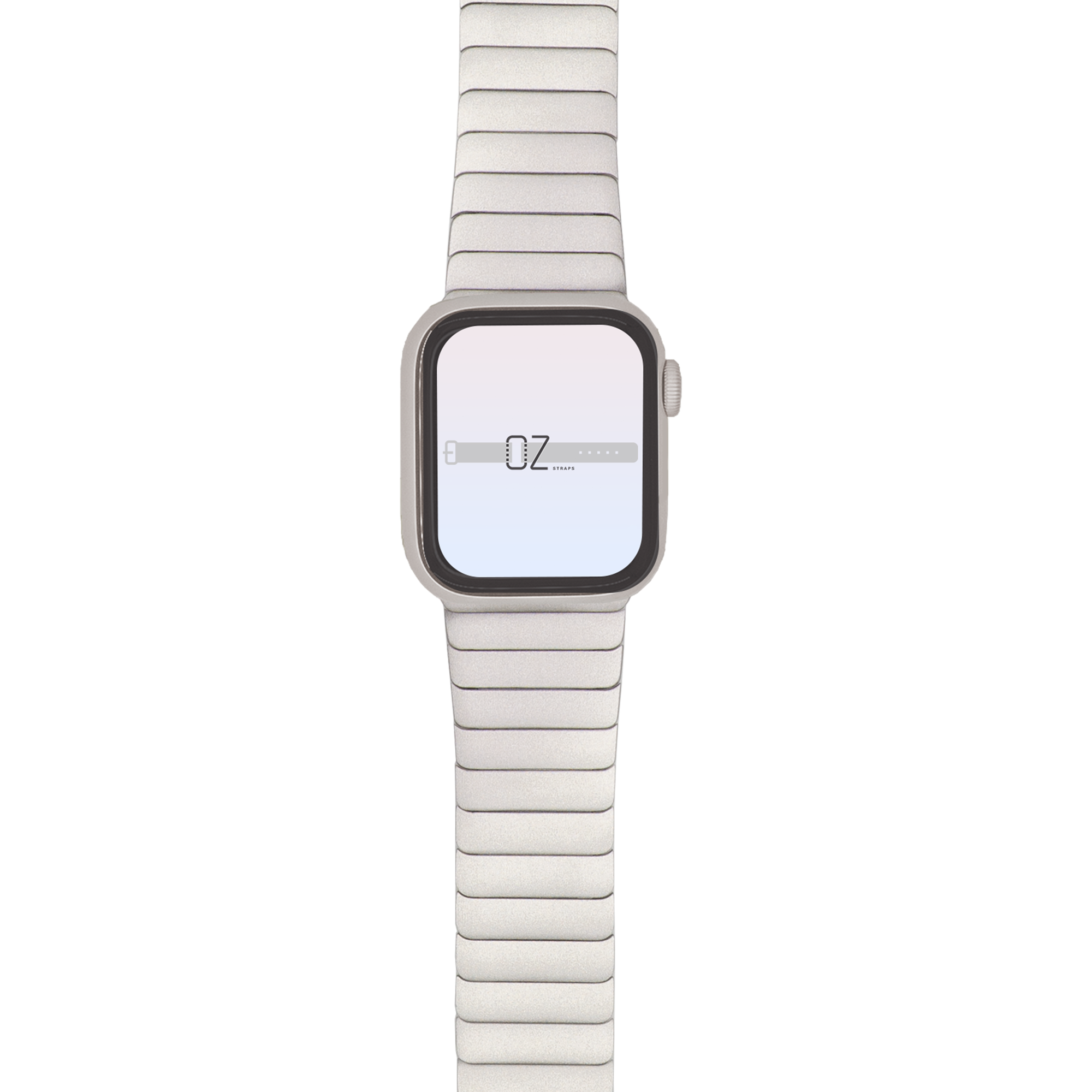 Silver Titanium Ceramic Stainless Steel Apple Watch Band