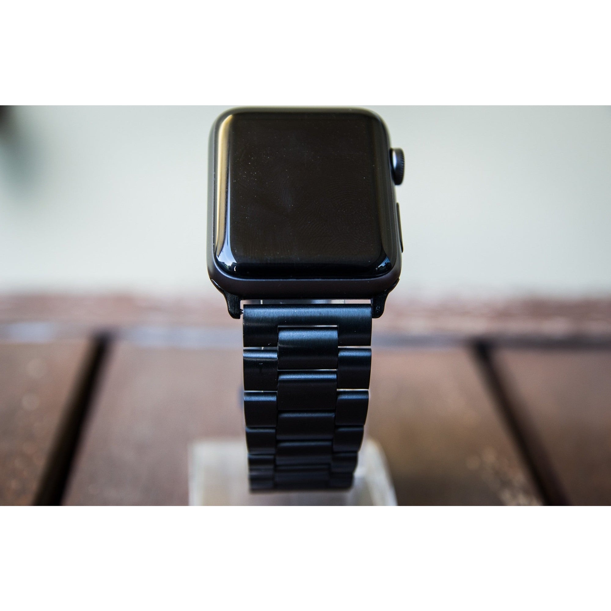 Black Classic Stainless Steel Apple Watch Band - OzStraps