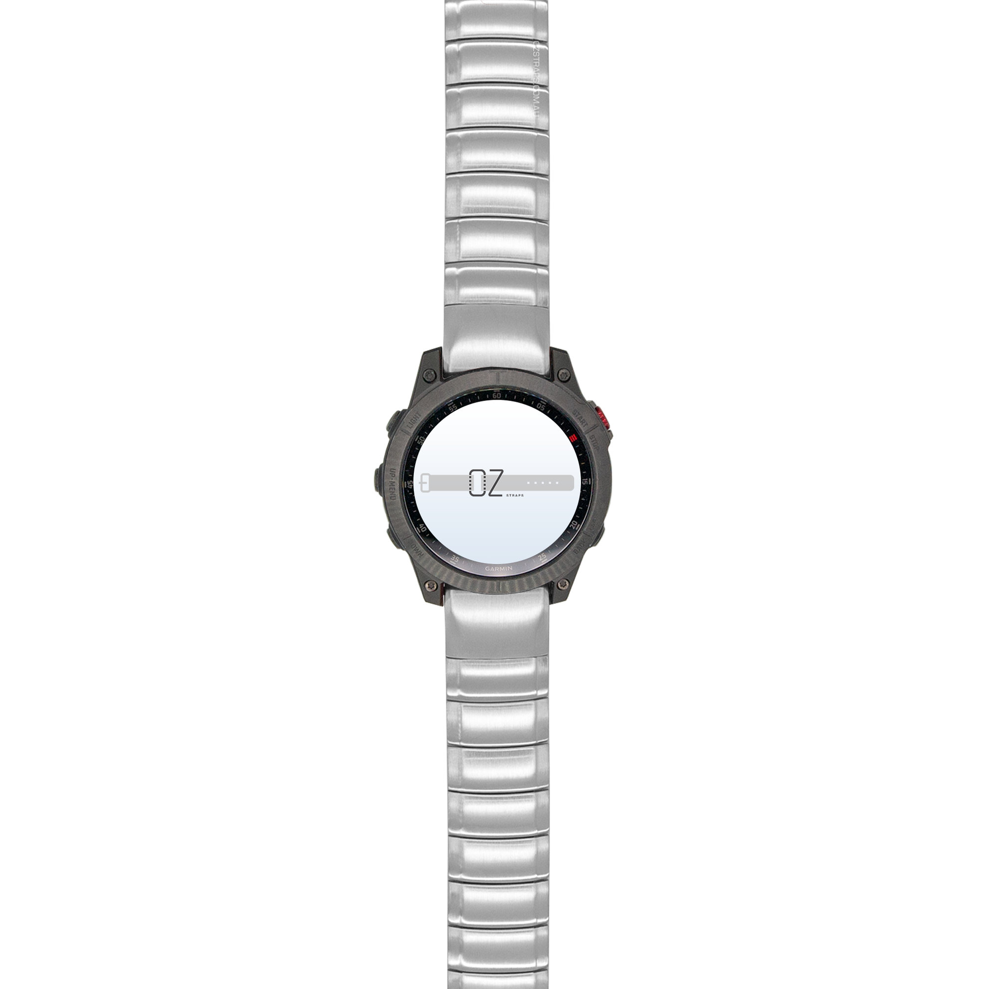 Silver Ceramic Stainless Steel Garmin Fenix 5 / 6 / 7 Band-OzStraps