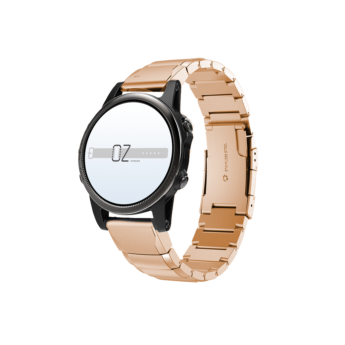 Rose Gold Ceramic Stainless Steel Garmin Fenix 6X / 7X / 8 (51MM) Band