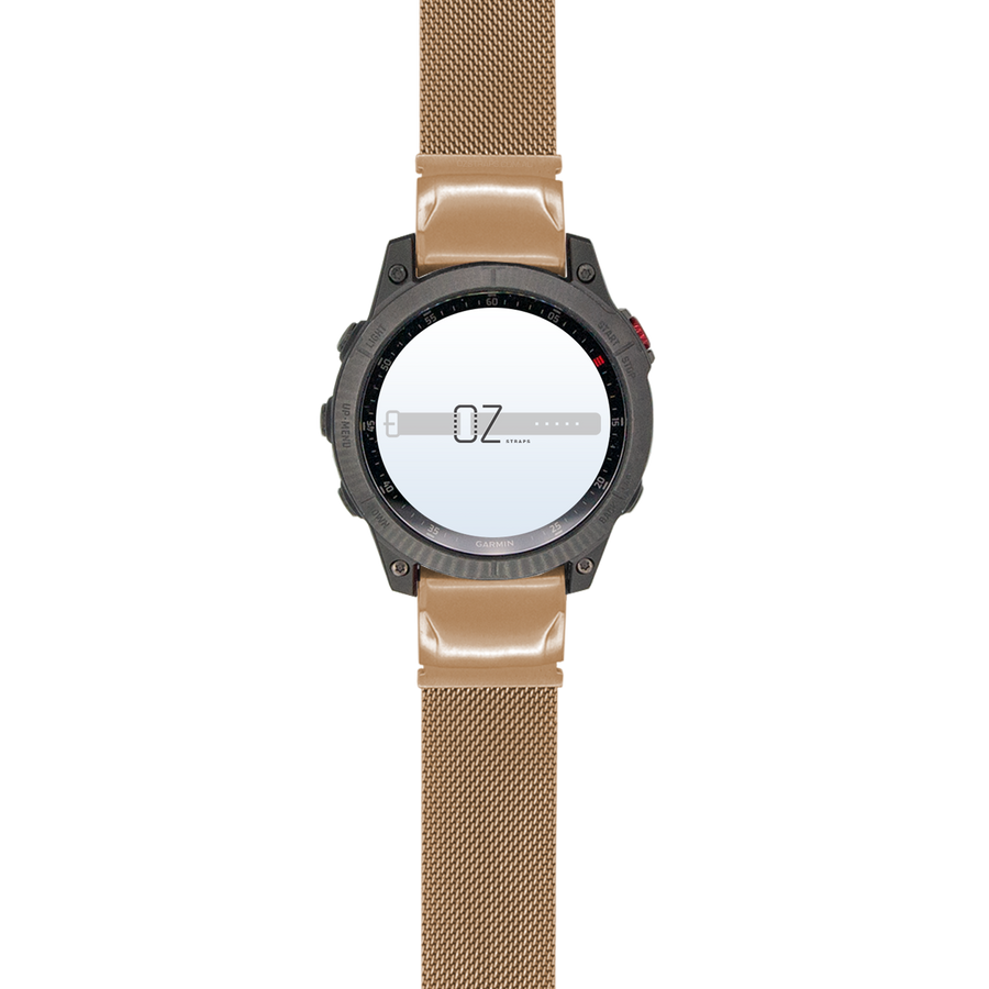 Rose Gold Milanese Loop Garmin Fenix 5 / 6 / 7 Band-OzStraps