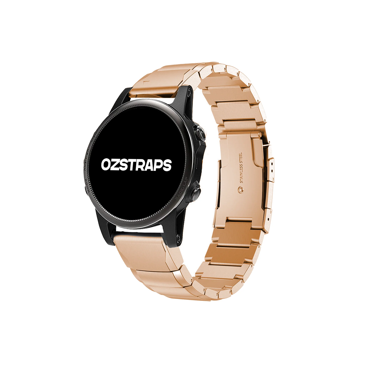 Rose Gold Ceramic Stainless Steel Garmin Fenix 6 / 7 / 8 (47MM) Band