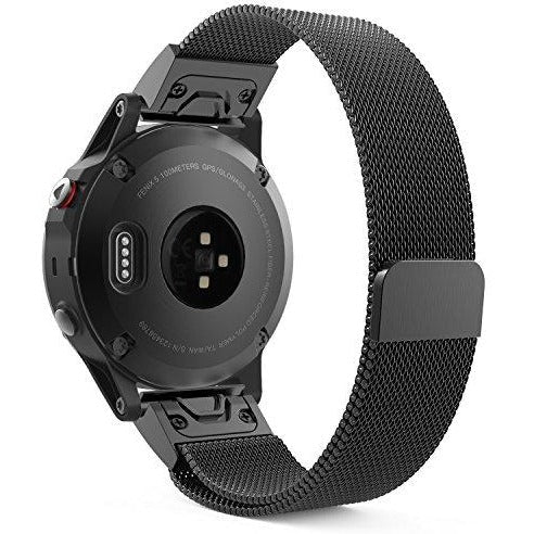 Black Milanese Loop Garmin Fenix 5 / 6 / 7 Band-OzStraps