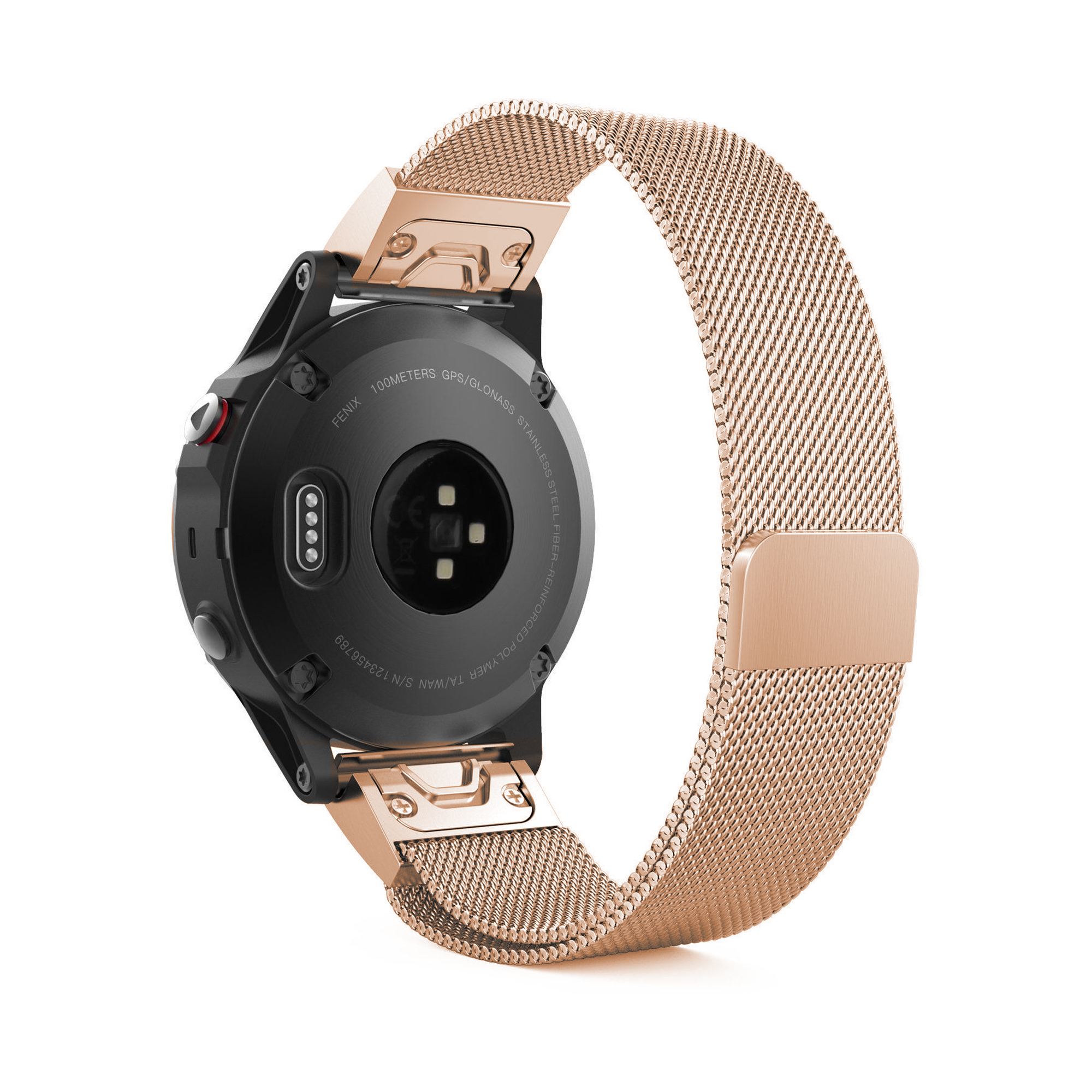 Rose Gold Milanese Loop Garmin Fenix 5 / 6 / 7 Band-OzStraps