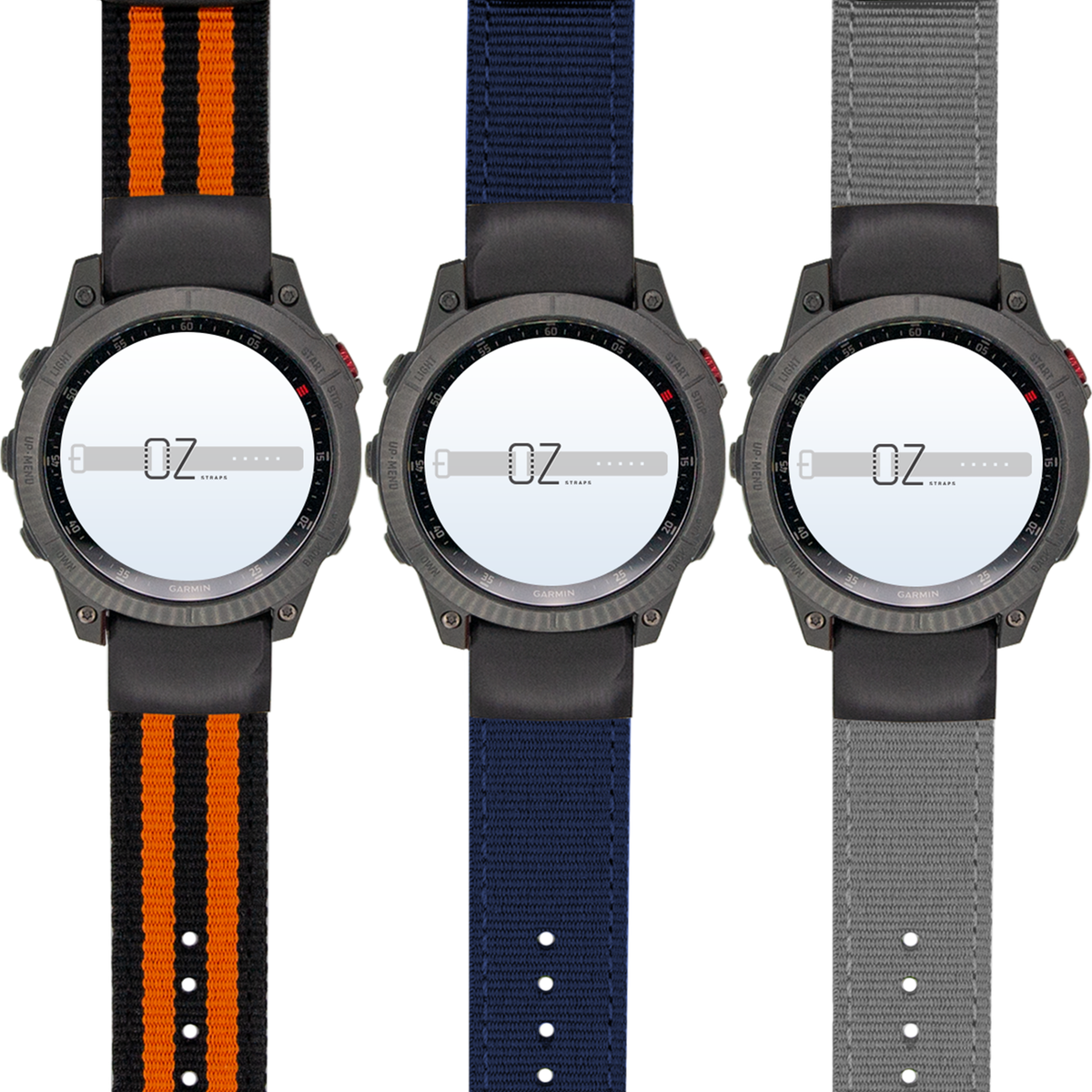 Garmin Fenix 6S 7S 8 43mm with NATO nylon band in multiple colours – breathable, durable, and stylish watch strap