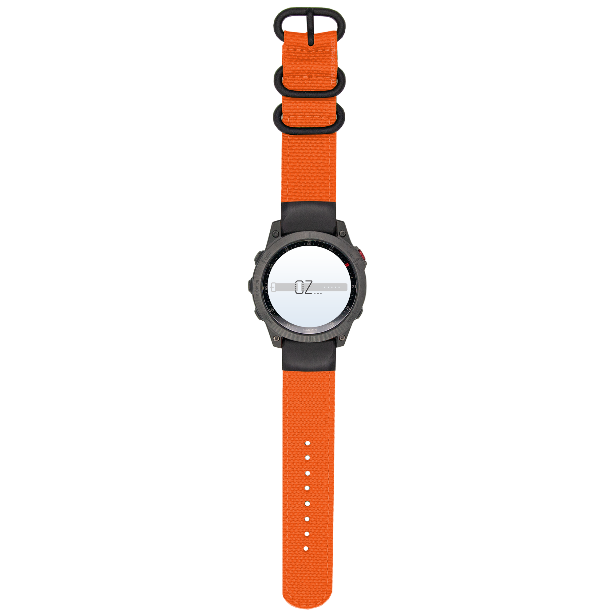 Garmin Fenix 6S 7S 8 43mm with NATO nylon band in orange – breathable, durable, and stylish watch strap