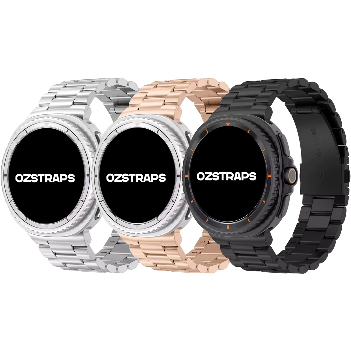 Classic Stainless Steel Samsung Galaxy Watch 8 Band