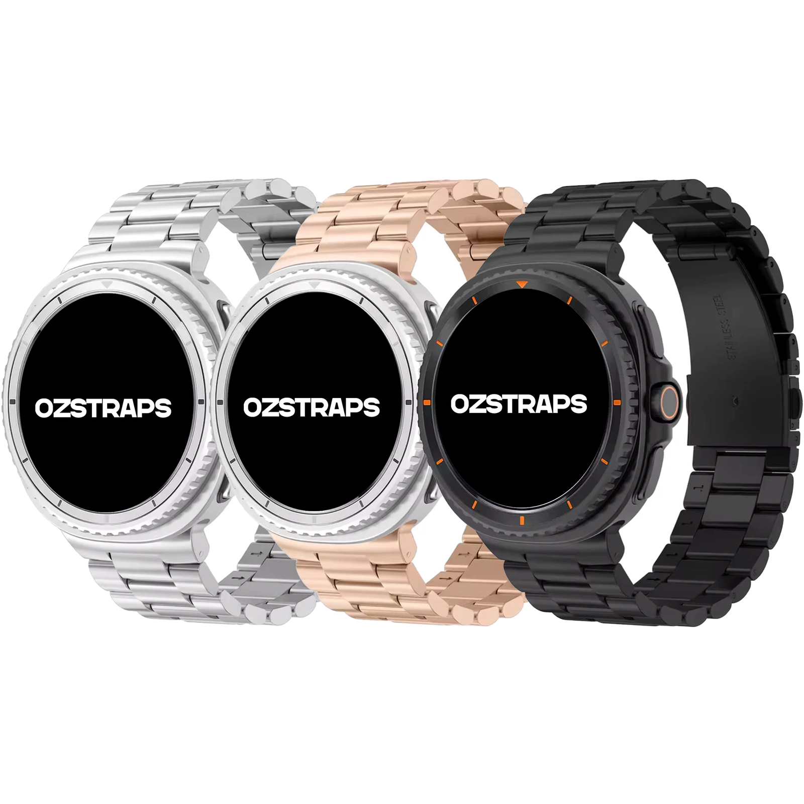 Classic Stainless Steel Samsung Galaxy Watch 8 Band