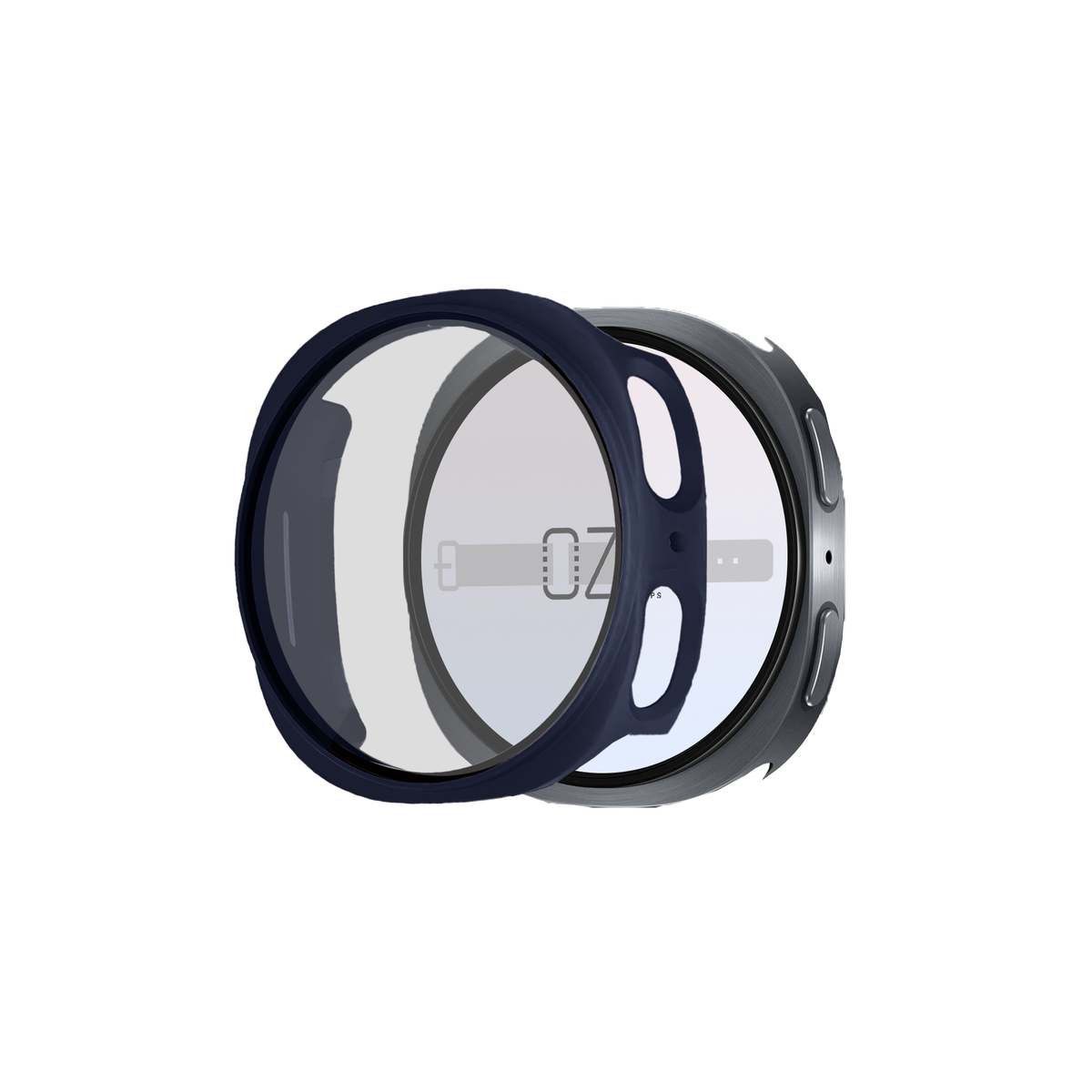 Samsung Galaxy Watch 8 Hybrid Cover (Tempered Glass + Case Protector)