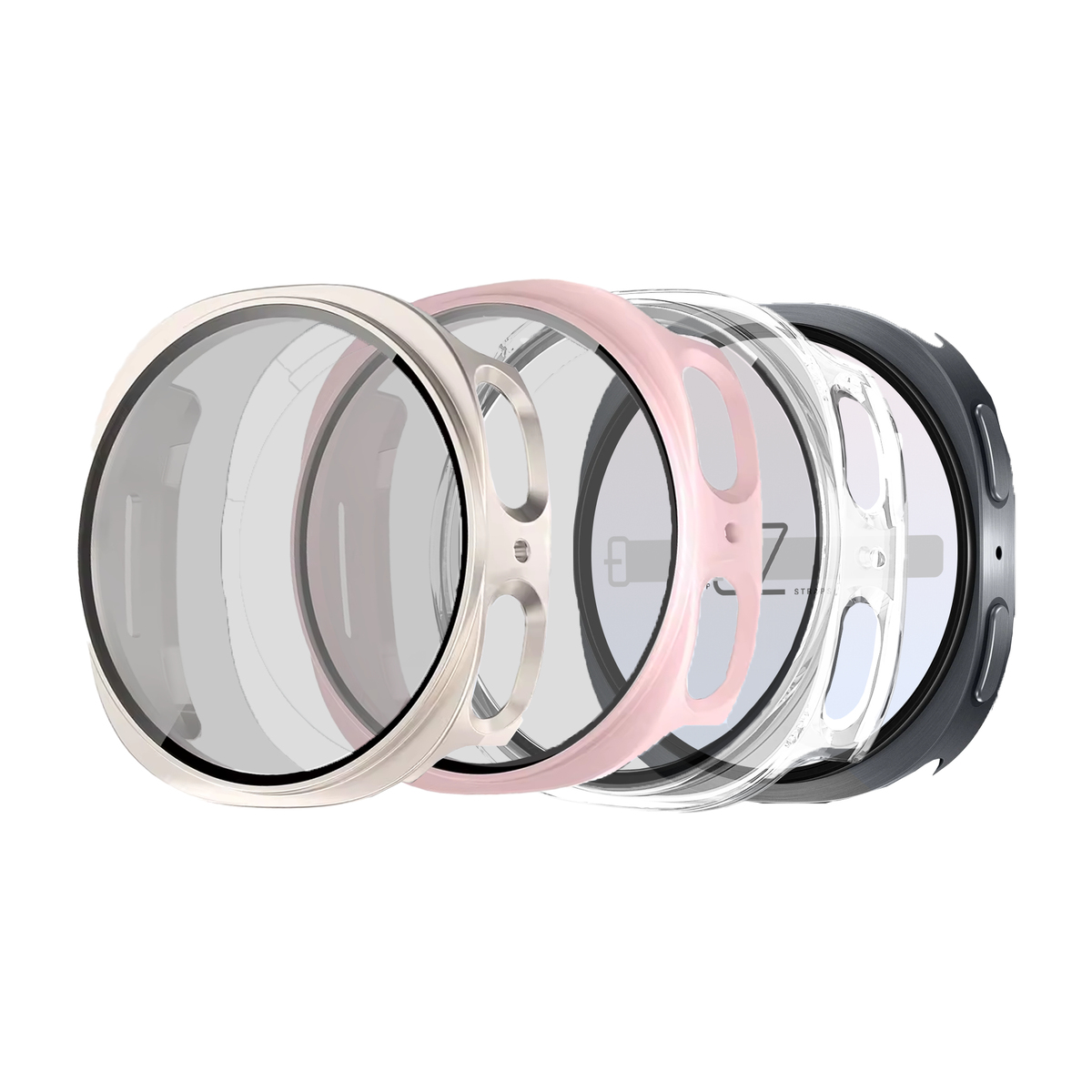 Samsung Galaxy Watch 8 Hybrid Cover (Tempered Glass + Case Protector)