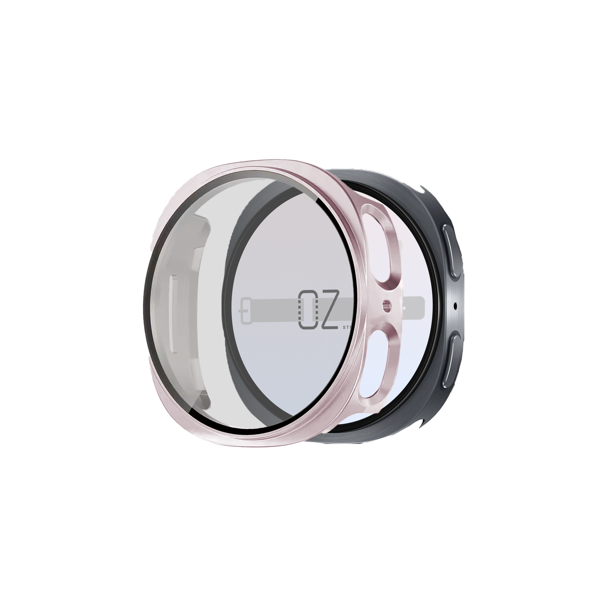 Samsung Galaxy Watch 8 Hybrid Cover (Tempered Glass + Case Protector)