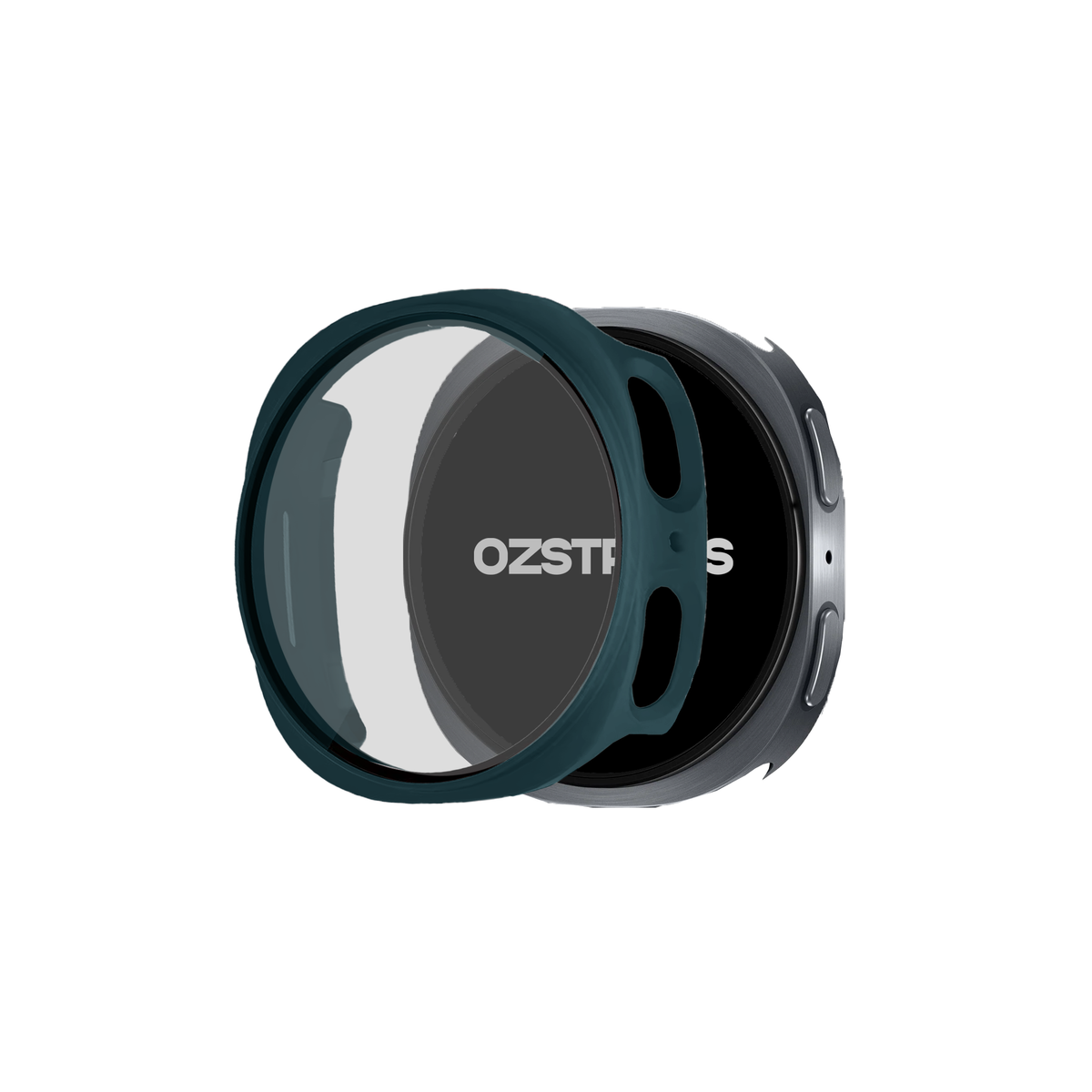 Samsung Galaxy Watch 8 Hybrid Cover (Tempered Glass + Case Protector)