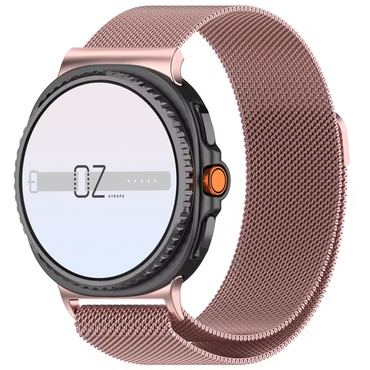 Samsung Galaxy Watch 8 Smartwatch with a Milanese Loop band in Pink