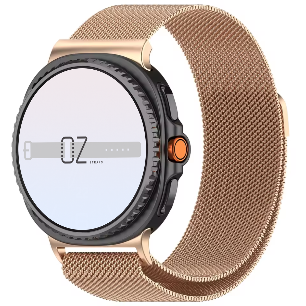 Samsung Galaxy Watch 8 Smartwatch with a Milanese Loop band in Rose Gold