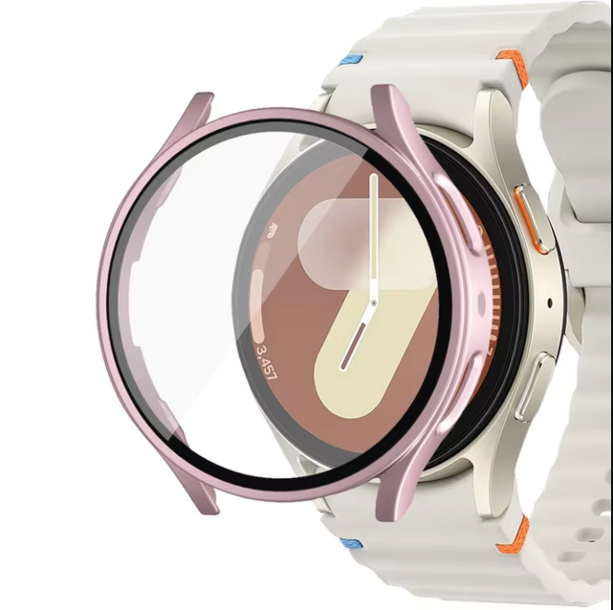Samsung Galaxy Watch 7 Hybrid Cover (Tempered Glass + Case Protector)