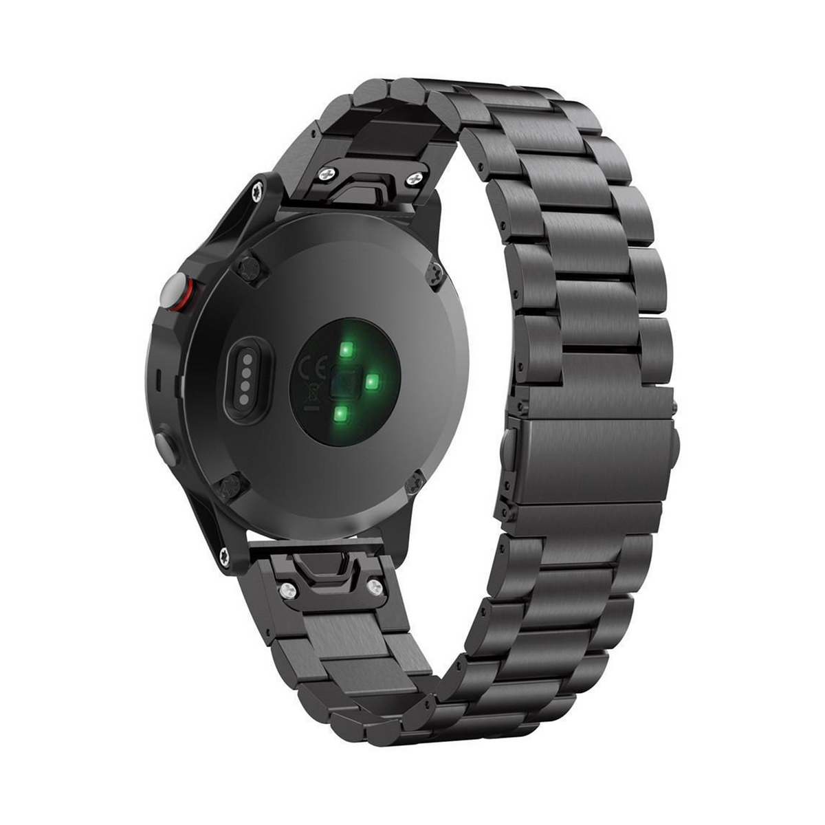 Black Classic Stainless Steel Garmin Fenix 5X / 6X / 7X Band-OzStraps